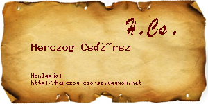 Herczog Csörsz névjegykártya